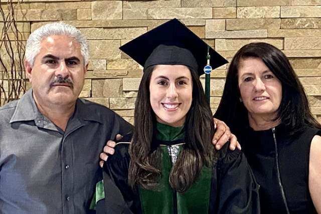 Melissa Rios and her parents