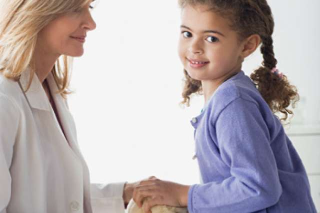 ped doctor and child