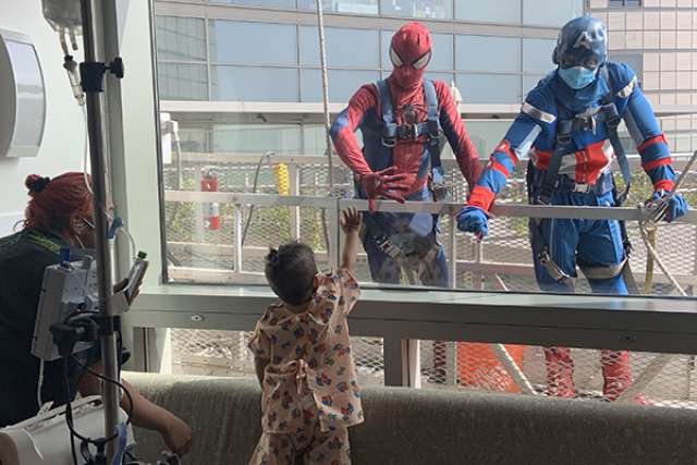 Sunland Window Cleaning superhero window washers