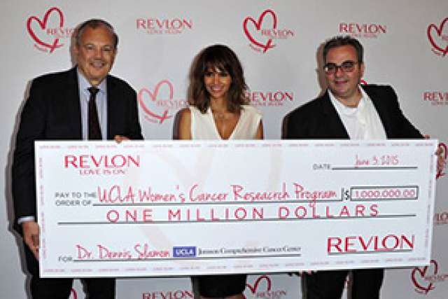 Dr. Dennis Slamon, Halle Berry and Revlon CEO Lorenzo Delpani