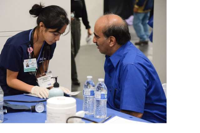 UCLA volunteer at Care Harbor 2018