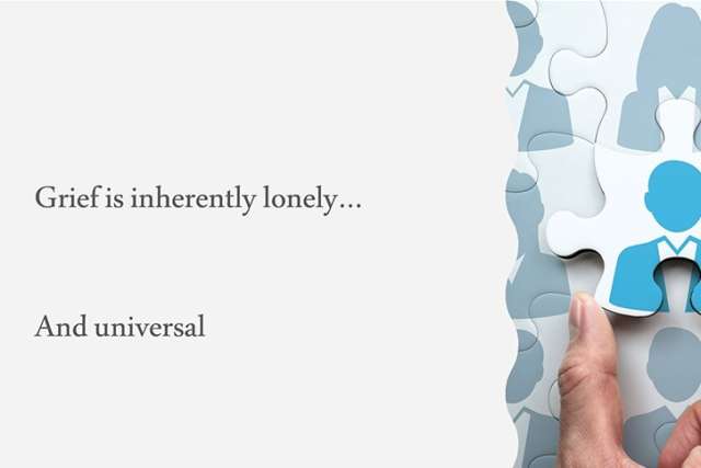 A slide from the Simms/Mann workshop "The Art and Science of Grieving," led by Dr. Jenny Tran and Dr. Elizabeth Cleary.