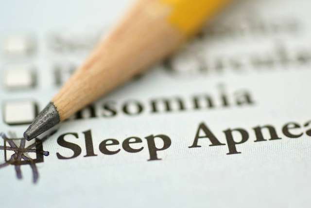 Checked box beside 'Sleep Apnea' with pencil