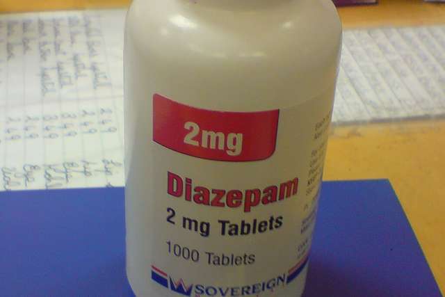Bottle of diazepam