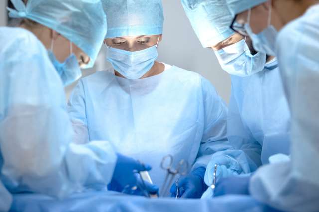 Doctors performing an operation
