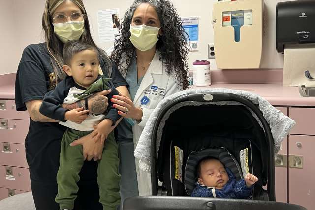 Nancy Mendez, left, visits Dr. Yalda Afshar for a check-up with her two youngest sons. (Photo courtesy of Nancy Mendez)