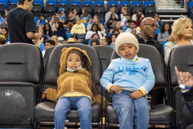 Myla and Rainen Valeriano are doing well, despite being diagnosed with a rare genetic bone disorder. (Photo by Catherine Boyer/UCLA Health)
