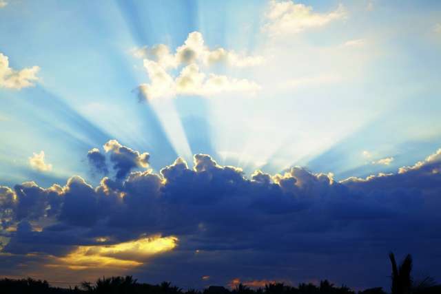 Bright sky during sunrise