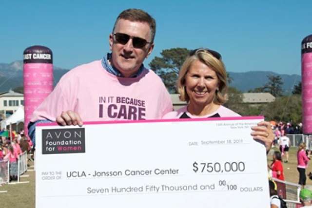 UCLA's Robert DuWors at Avon Cares or Life check presentation