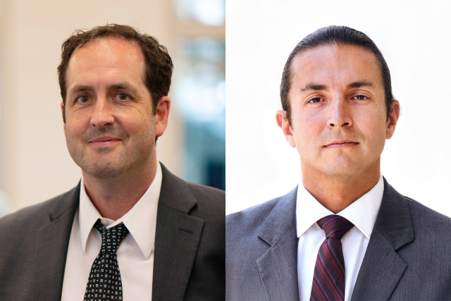 Headshot of two people side by side Rob Prins and Ben Ellingson