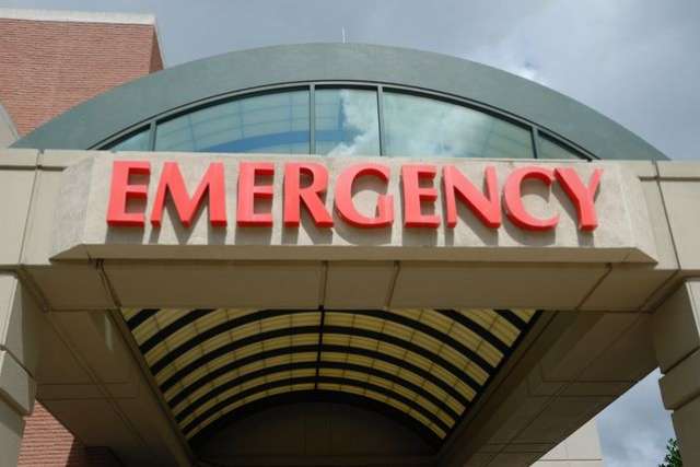 Hospital emergency room sign