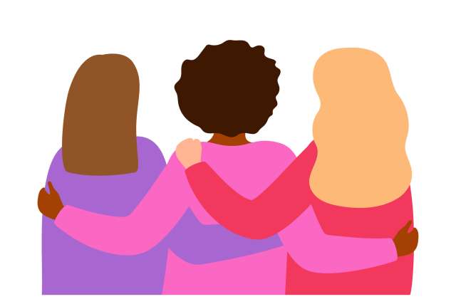 Women supporting each other