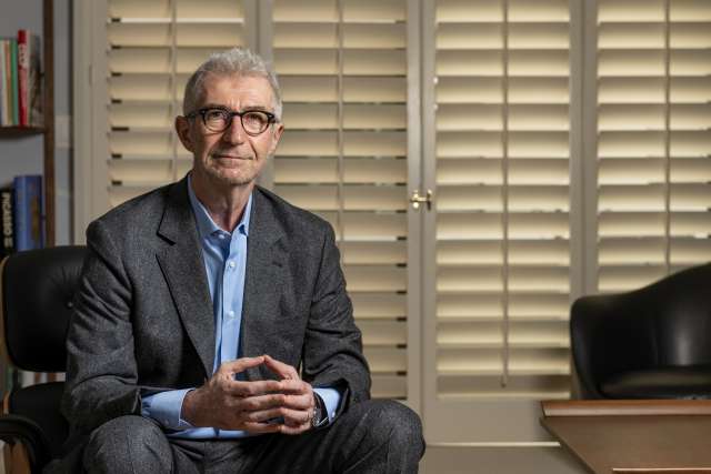 Dr. Emanuel Maidenberg in his office