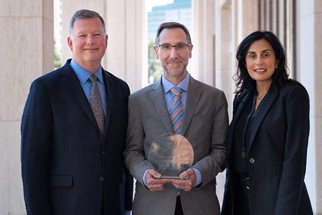 Dr. Antoni Ribas with Agilent Technologies' Jack Wenstrand and Kamni Vijay