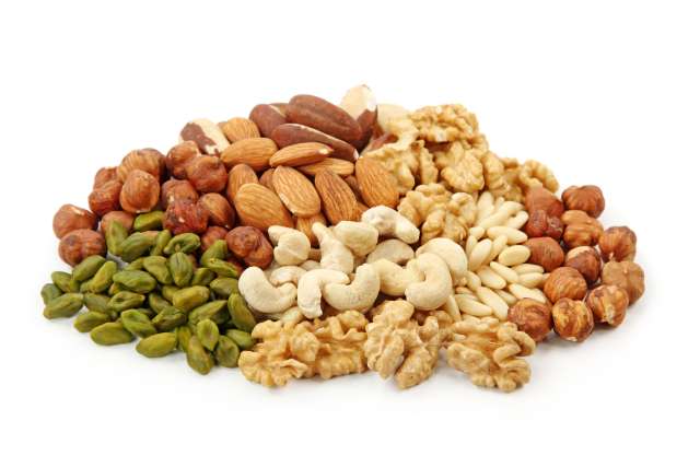a variety of nuts
