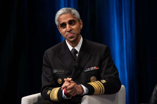 U.S. Surgeon General Vivek Murthy, MD, spoke about the detrimental effects of loneliness and the importance of friends and family, during the WOW 2023 Mental Health Summit, May 4, 2023, at UCLA's Royce Hall. (Photo by Nick Carranza/UCLA Health)