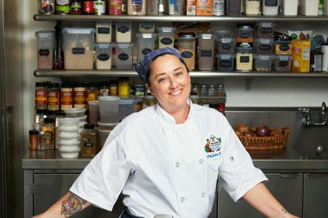 Chef Julia Rhoton is the culinary arts coordinator of the UCLA Teaching Kitchen. 