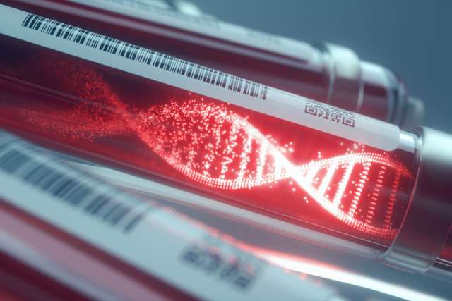 Illustration of DNA in test tube