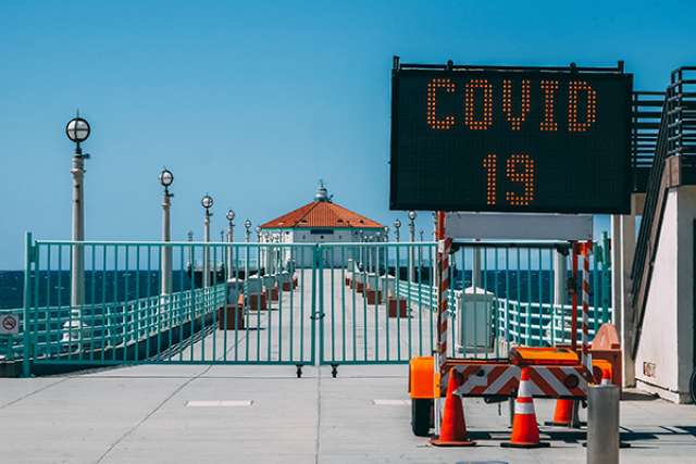 Pier closed-COVID 19