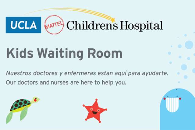 UCLA Health kids waiting room sign