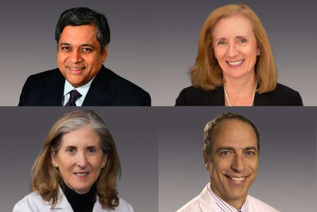 Four headshots of the awardees against a neutral background.