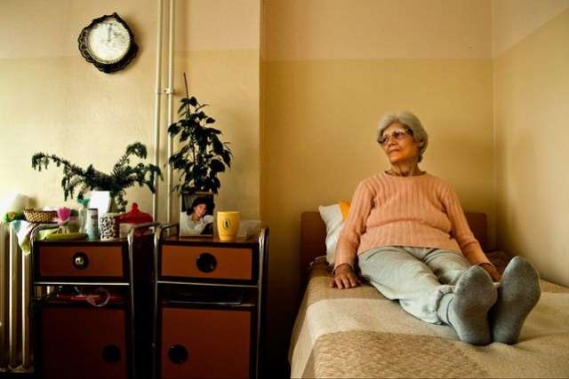 Woman in nursing home