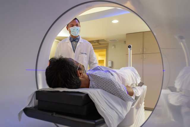Patient receiving radiotherapy 