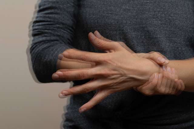 Person with involuntary movement