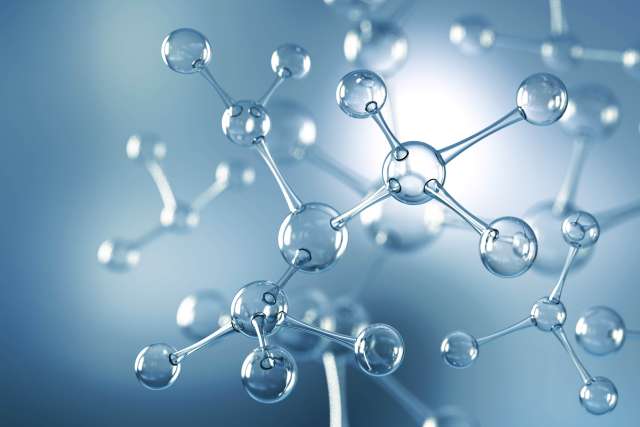 Molecules floating in globes