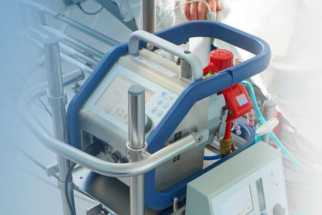 Working ECMO machine in intensive care department in patient with RDS