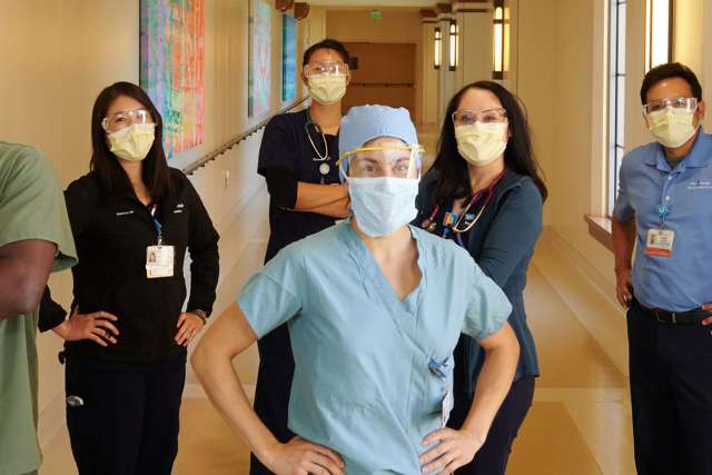 UCLA Health Staff wearing masks