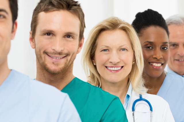 Team of multispecialty doctors and physicians