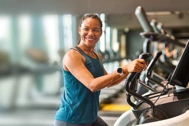 Woman on a treadmill