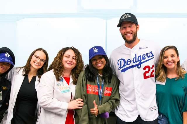 Clayton Kershaw and staff