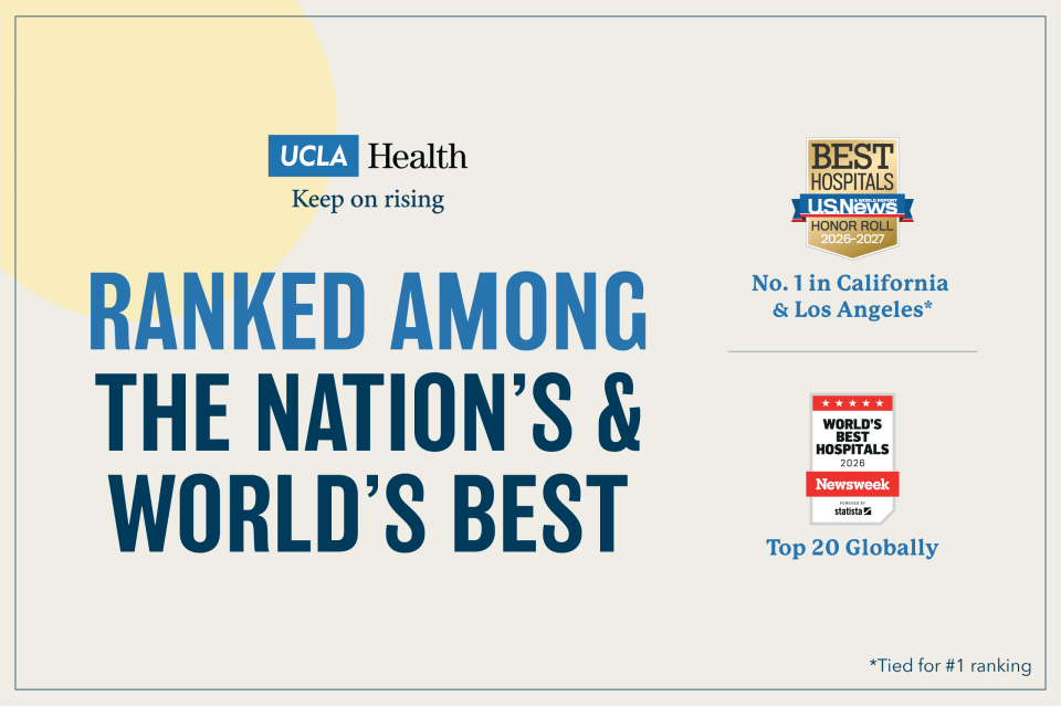 UCLA Health graphic: "Ranked among the nation's &amp; world's best" with award logos