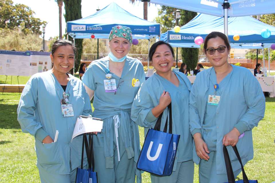 Nurses attending a recruitment fair at Santa Monica UCLA Medical Center