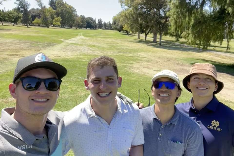 Round of golf before night call (Isami, Landon, Chris, Michael)