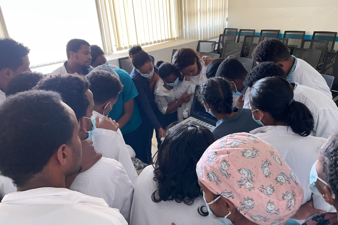 Dr. Beti Asnake Teaching Anesthesia Residents in Ethiopia