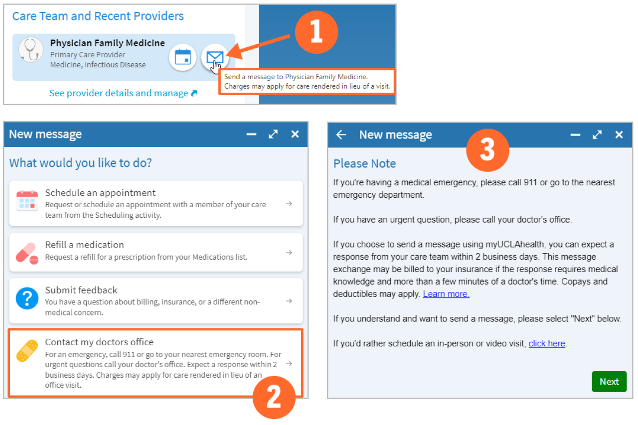 How to message your provider using myUCLAHealth?