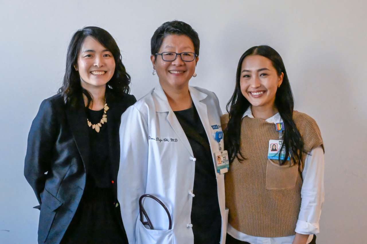 Deborah Hong, RDN, left, Dr. Dorcas Chi and Dr. Jenny Tran pose for a photo.