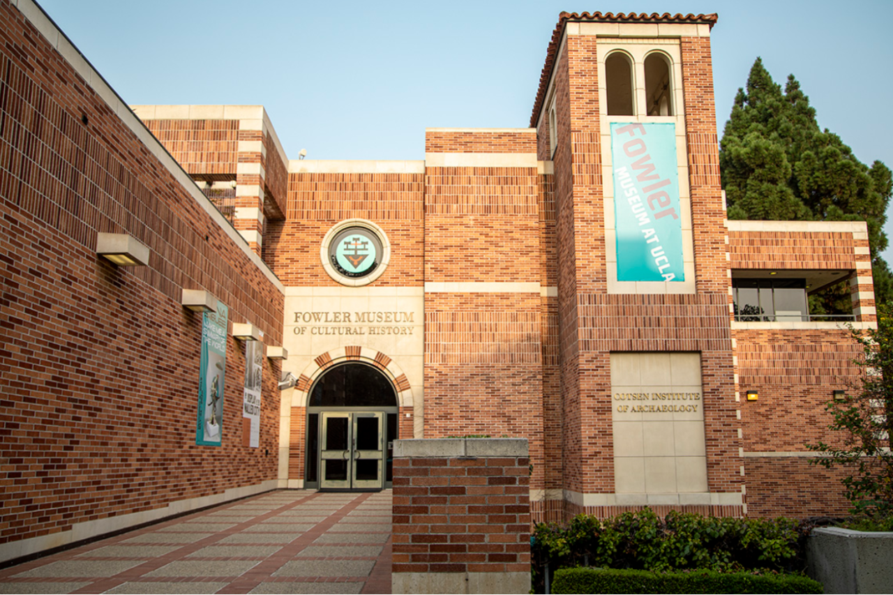 brick building labeled fowler museum