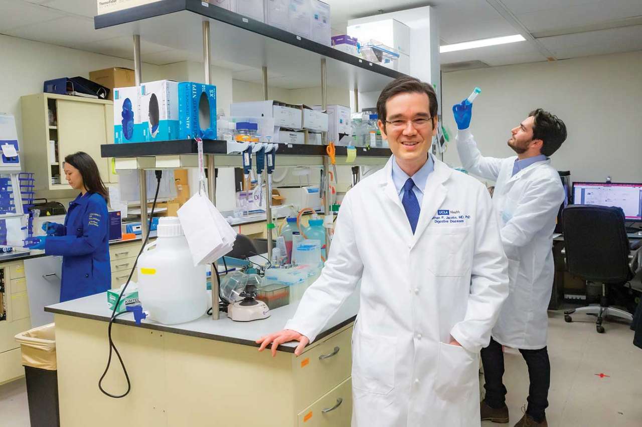 Dr. Jacobs inside Jacobs Lab