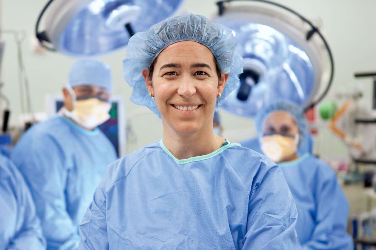 Dr. Jennifer Singer in the OR