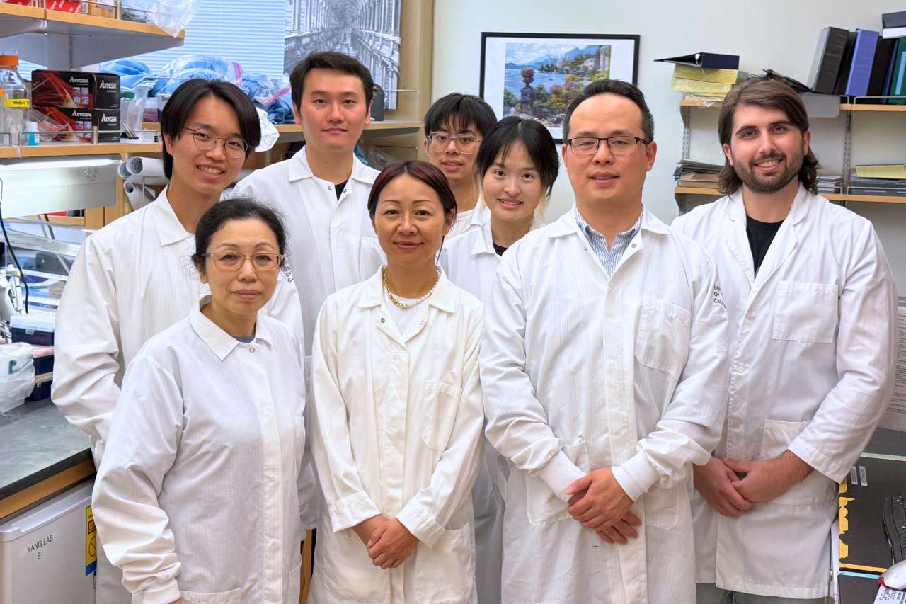 Group photo of scientists in the Yang Lab at UCLA. 