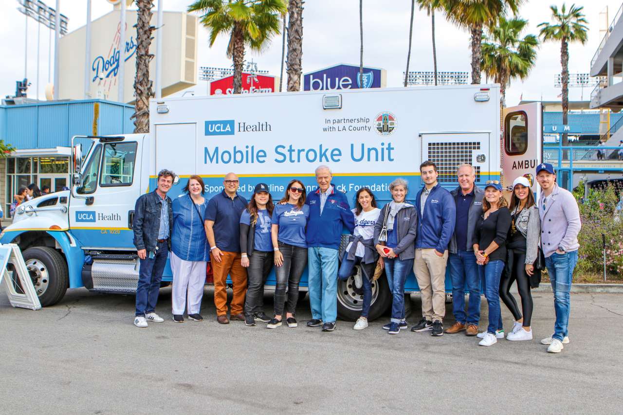 Dodgers honor Gluck family with first pitch and promote stroke education