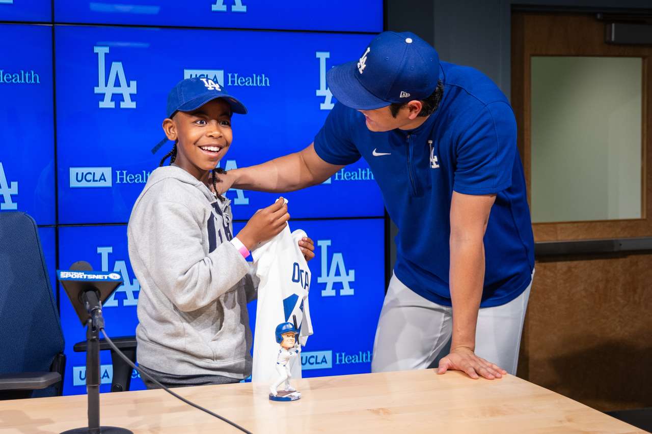 UCLA Health pediatric cardiology patient, Albert Lee invited to Dodger Stadium by Shohei Ohtani