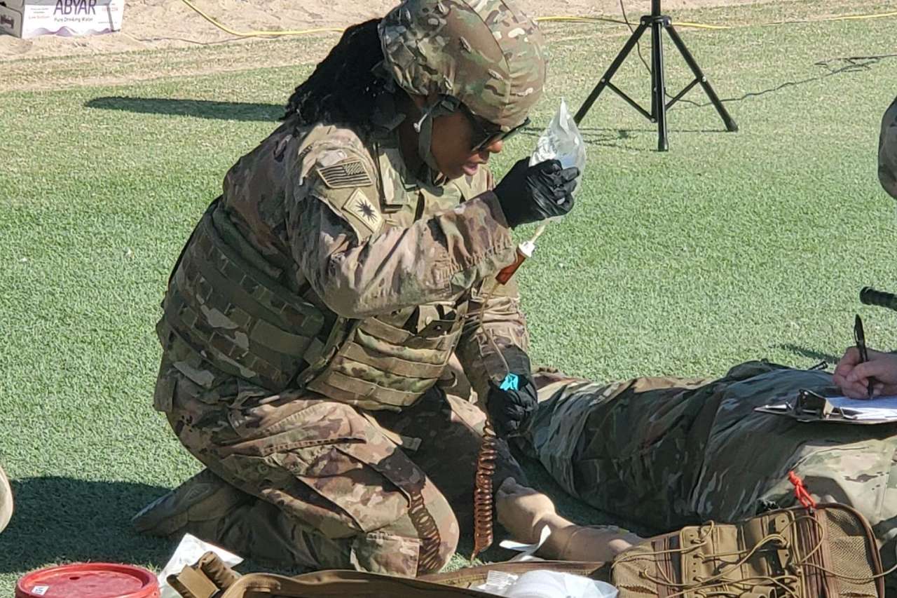 Triniti Gistand served as an Army medic.