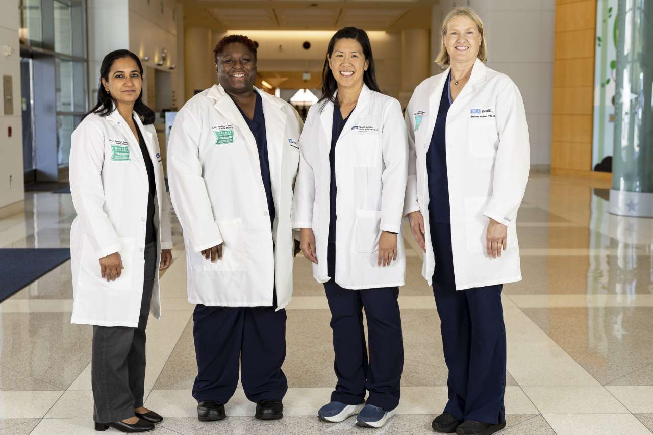Clinical nurse specialists Maninder (Mandy) Jasdhaul, Mary Lawanson- Nichols, Grace Sund, and Susan Polka 