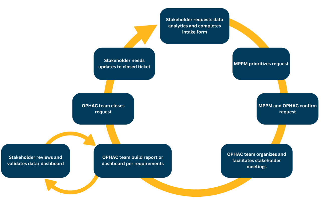 graphic of the General Lifecycle of an analytics request