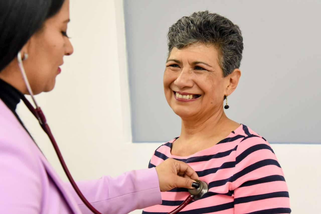 Older woman at appointment